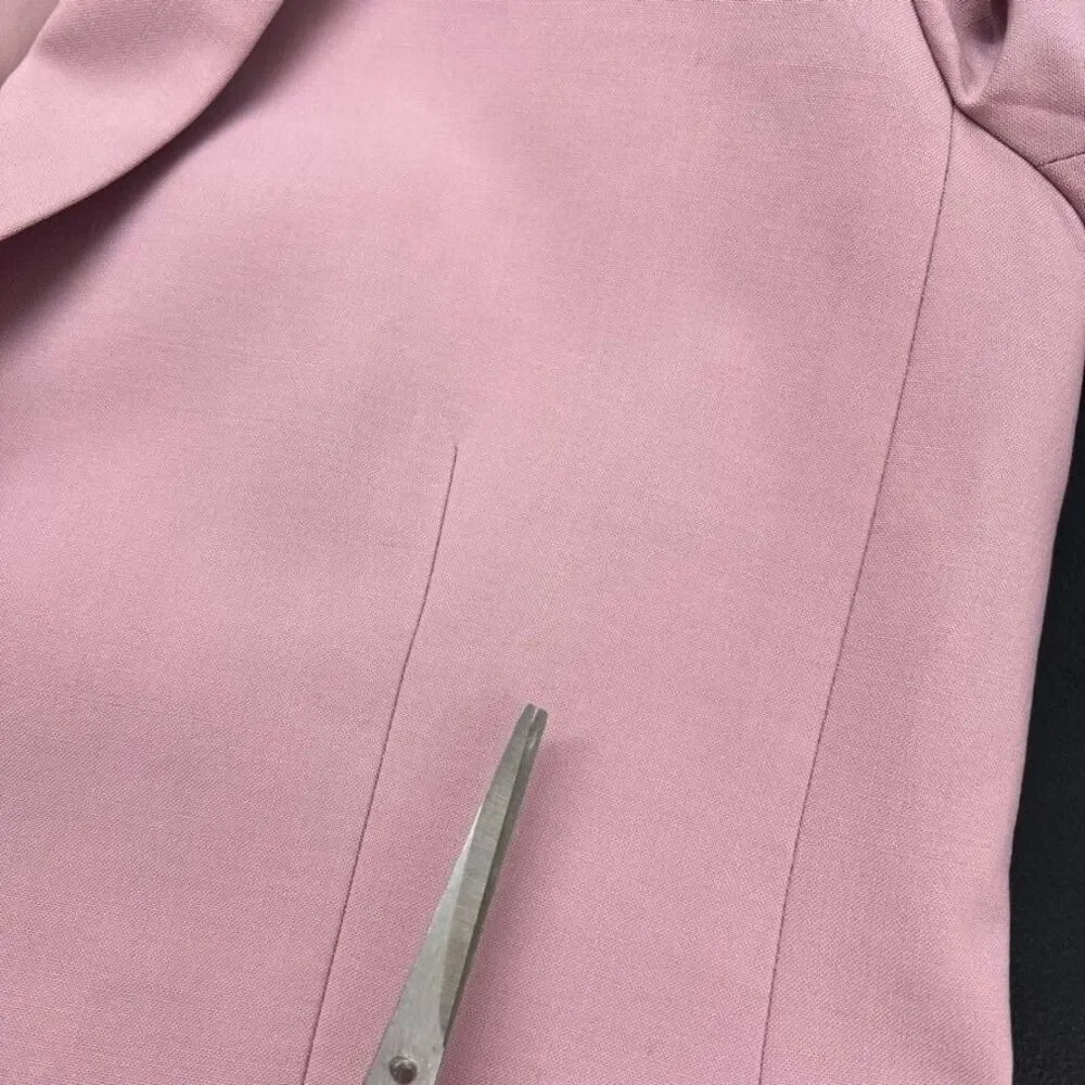 Theory Carissa Stretch Classic Dusty Lilac Two Button Suit Blazer Womens Size 6 - Picture 12 of 16